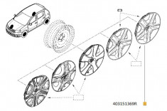 Capac Roata 16 Inch Dacia Logan 2 2012-; Sandero 2 2012-; 403151369r, Pretul Per 1 Buc. Universal foto