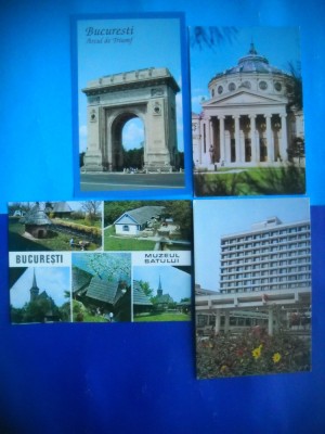 HOPCT LOT 1968 BUCURESTI -4 CARTI POSTALE-NECIRCULATE foto