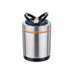 Termos pentru mancare, cu 3 straturi, din inox, capacitate 1, 4L, capac cu inchidere etansa, maner pentru transport, argintiu