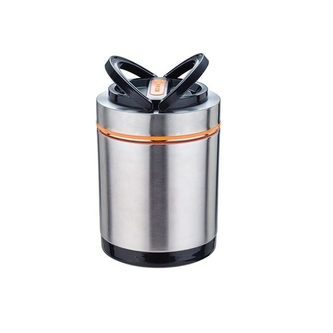 Termos pentru mancare, cu 3 straturi, din inox, capacitate 1, 4L, capac cu inchidere etansa, maner pentru transport, argintiu