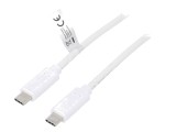 Cablu USB 3.2 USB-C Alb 1m 10Gbps 100W