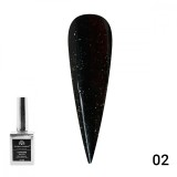 Top Coat cu shimmer Galaxy pentru unghii, fara strat de dispersie, 15ml, 02, Global Fashion