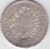 Moneda Argint Franta 50 Francs 1974, Muchie Lovita - Colectie Numismatica