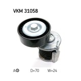 Rola intinzator curea transmisie Audi A3, A4, Q5; Seat Ibiza 3, Altea, Ibiza 4, Toledo 4; Skoda Fabia 1, Yeti; VW Polo 4, Passat B6, Golf Plus, SKF,