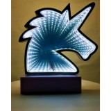 Decoratiune luminoasa cu baterii/usb neon model unicorn alb rece 20 cm, Flippy