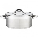 Cratita INOX inductie cu capac sticla 16cm 1.90l Grunberg GR7016