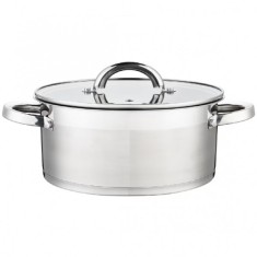 Cratita INOX inductie cu capac sticla 18cm 2.60l Grunberg GR7018 foto