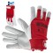 Manusi de lucru din piele de capra cu spate elastic din bumbac, manseta velcro, marimea 9, Geko G73556