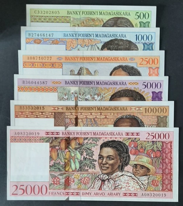 Set complet Madagascar 1994-1998 UNC