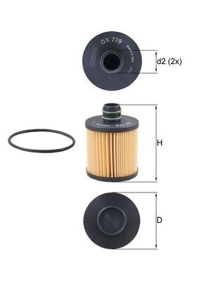 MAHLE OX 779D Filtru ulei foto
