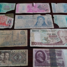 10 bancnote rupte, uzate, cu defecte (cele din imagine) #42