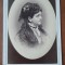 Fotografie tip CDV, doamna cu palari si voaleta, 1908