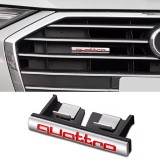 Emblema Quattro grila fata Audi, chrom cu rosu