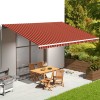 P&acirc;nză de rezervă copertină, portocaliu și maro, 6x3,5 m