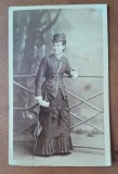 Fotografie tip CDV, doamna de la inceput de secol XX