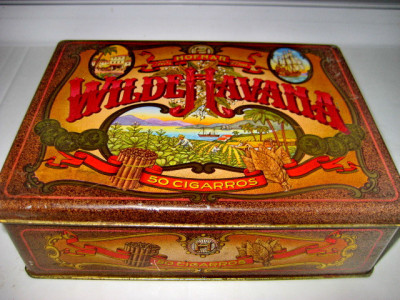 8042-Wilde Havana Hofnar Flor Fina-Cutie vintage trabucuri 50 Cigarros. foto