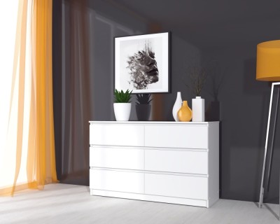 Comoda MP6 6Sertare, Alb foto
