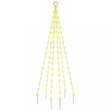 Brad de Craciun pe catarg, 108 LED-uri, alb cald, 180 cm