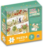 In lumea fructelor si a legumelor cu micul catel de usturoi - Puzzle gigant