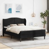 vidaXL Cadru de pat cu headboard 2 pcs Negru 120 x 190 cm Catifea 3415194