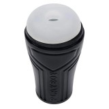 Masturbator PLAYBOY The Urge Small, din TPE texturat pentru stimulare intensă, rezistent la apă, lungime 17 cm, negru