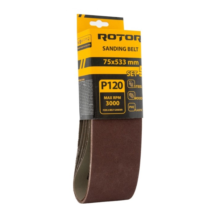 Banda de slefuit ROTOR P120 75*533 set 5 Innovative ReliableTools