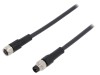 Cablu Conectare M8 3 Pini 1m LAPP PUR Negru Cod A 4A 60V IP67/IP65