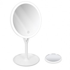 Oglinda Cosmetica cu suport Navaris, Iluminare LED, si oglinda suplimentara, marire 5x, reglabila 360 ?, 48931.48 foto