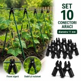 Conectori araci 11 mm tip X - fixare rezistenta, Set 10 bucati