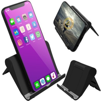 Suport universal pentru telefon, unghi inclinare reglabil, dimensiuni compacte, negru foto