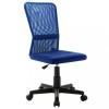 Scaun birou vidaXL albastru, plasă textilă, reglabil, pivotant 360&deg;, 44x52x100 cm, suport lombar, bază metalică
