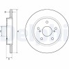 Set discuri frana spate DELPHI, Toyota Auris (E15), 10.2006-09.2012, Auris (E18), 10.2012-12.2018, Corolla Sedan (E15/E18), 2006-2019, spate; Tara pr