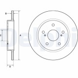 Set discuri frana spate DELPHI, Toyota Auris (E15), 10.2006-09.2012, Auris (E18), 10.2012-12.2018, Corolla Sedan (E15/E18), 2006-2019, spate; Tara pr
