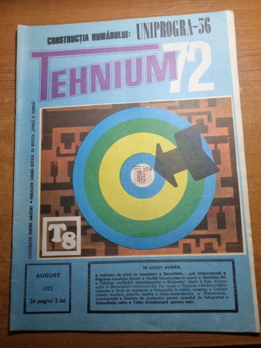 revista tehnium august 1972-decoratiuni din fier forjat,amenajari interioare
