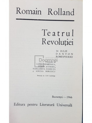 Romain Rolland - Teatrul Revolutiei (editia 1966) foto