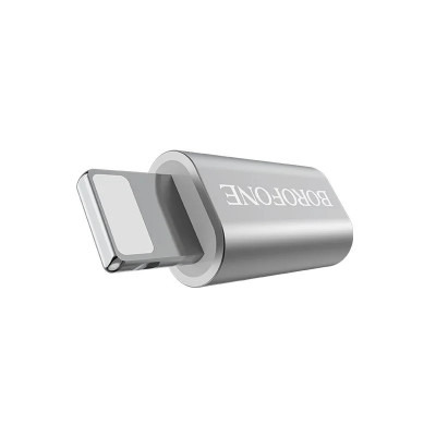 Adaptor Micro Usb to Lightning Borofone BV5 Incarcare si Transfer Argintiu foto