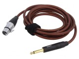 Cablu Audio Jack 6,3mm la XLR Feminin 3m Maro