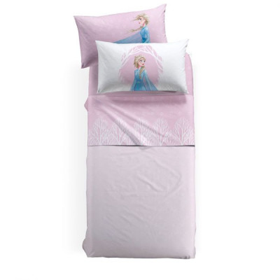 Lenjerie de pat, Frozen Natura, 155x280 cm, roz foto