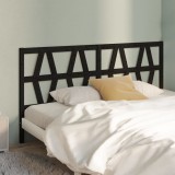 Gossi tablie de pat, negru, 206x4x100 cm, lemn masiv de pin