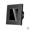 Intrerupator Dublu cu Touch din Sticla si Rama de Aluminiu LUXION, RF433 SmartElectro IntelligentHouse
