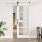 vidaXL Ușă glisantă Manual Alb 78 x 211 cm Lemn și metal