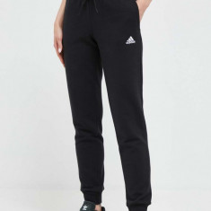 adidas pantaloni de trening din bumbac culoarea negru, cu imprimeu