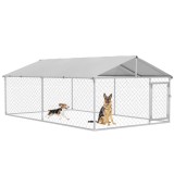 PawHut Cusca Caini Exterior, Spațiu Generos 4x2,3x1,5m, Ideal pentru Siguranța Animalelor | Aosom Romania