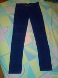 Blugi Dama Elastici Slim Albastru Inchis, Marimea 34. Jeans aproape noi