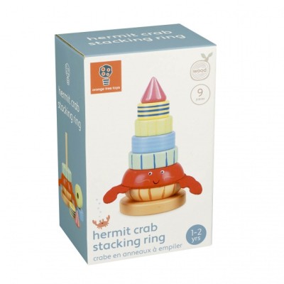 Jucarie din lemn de stivuit cu crab, Orange Tree Toys foto