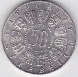 AUSTRIA 50 SCHILLING 1964, Europa, Argint