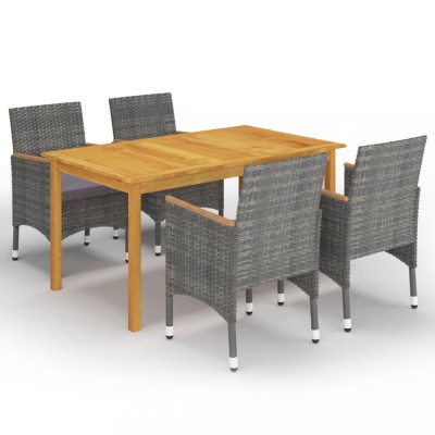 Gossi set mobilier de gradina, 5 piese, gri foto