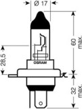 Bec 12V H4 60/55 W Original Osram 64948 64193