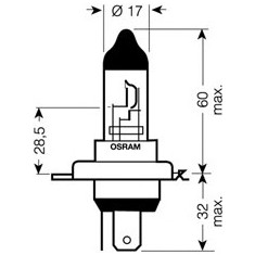 Bec 12V H4 60/55 W Original Osram 64948 64193