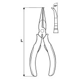 Topmaster 211010 - Cleste cu varf semirotund indoit 125 mm